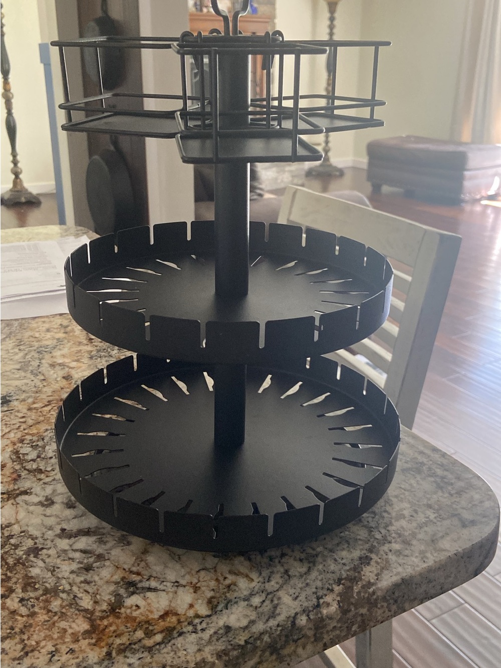 Black 3-Tier Metal Organizer Stand
